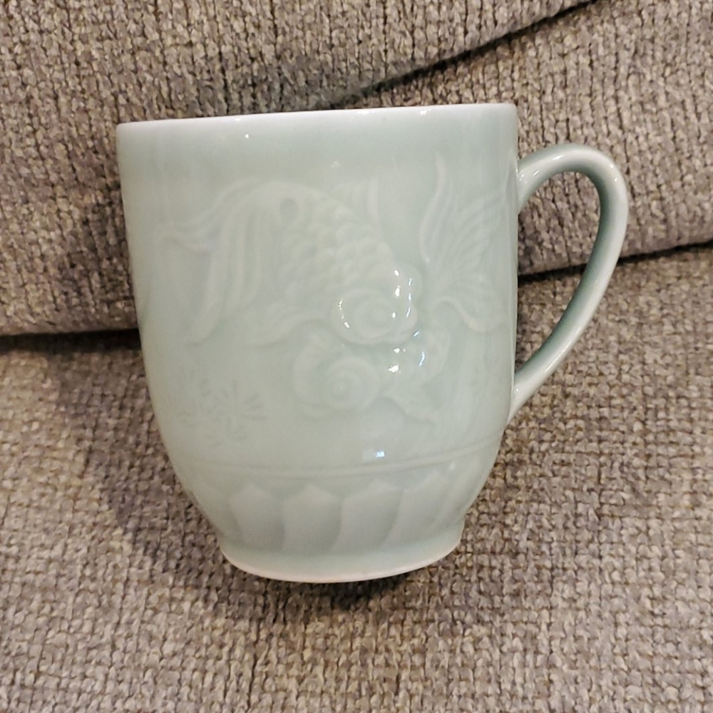 🧜‍♀️3/$12 Goldfish and Plant Green Coffee Mug